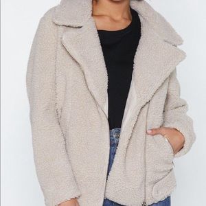 Nasty Gal Teddy Fur Jacket